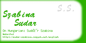 szabina sudar business card
